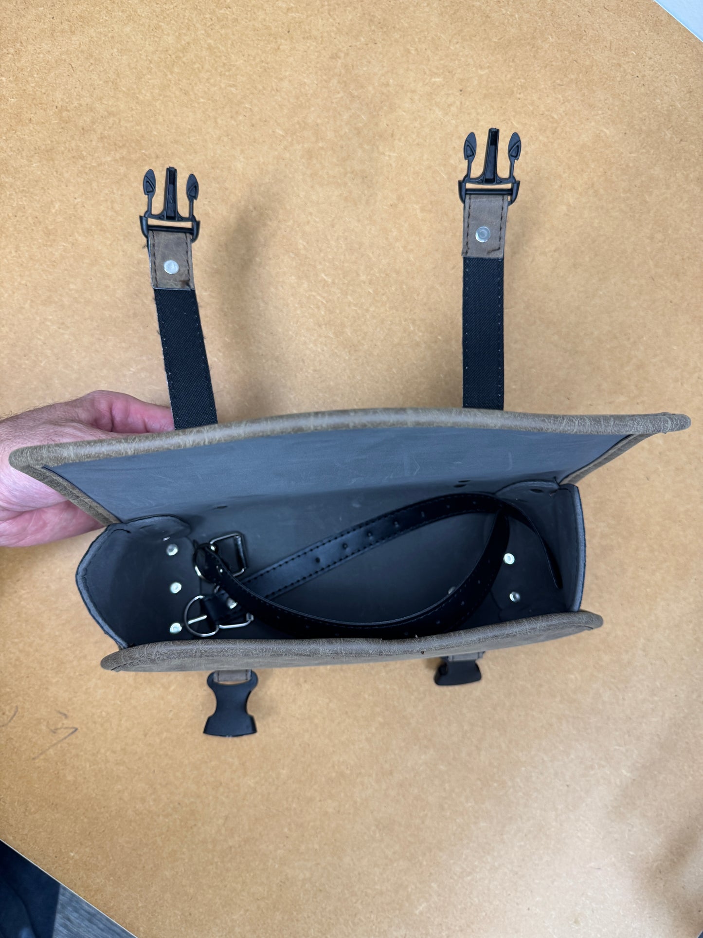 Motorcycle Bicycle Handlebar bag Biker Bag Tan