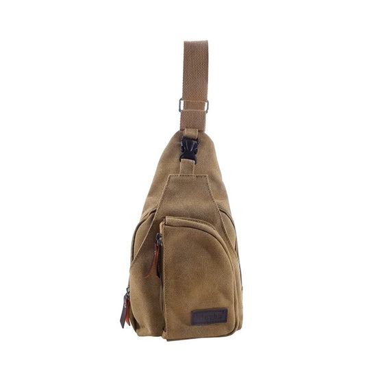 Canvas Sling Bag Multi Pocket